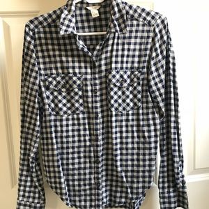 Long Sleeve Plaid Button Down